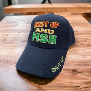Embroidered Hat | Adjustable Sports Shut up and Fish Hat | Fishing Unisex Cap